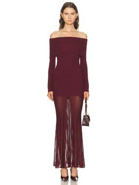 SEROYA Isotta Dress in Pinot Deep Red